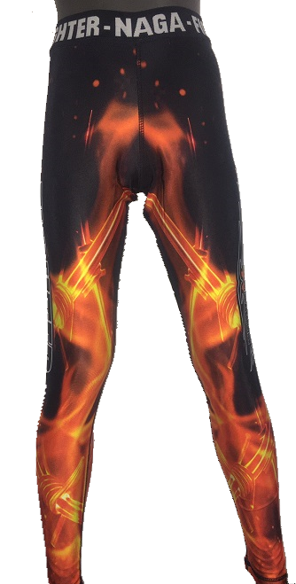 NAGA ORANGE FLAME COMPRESSION PANTS